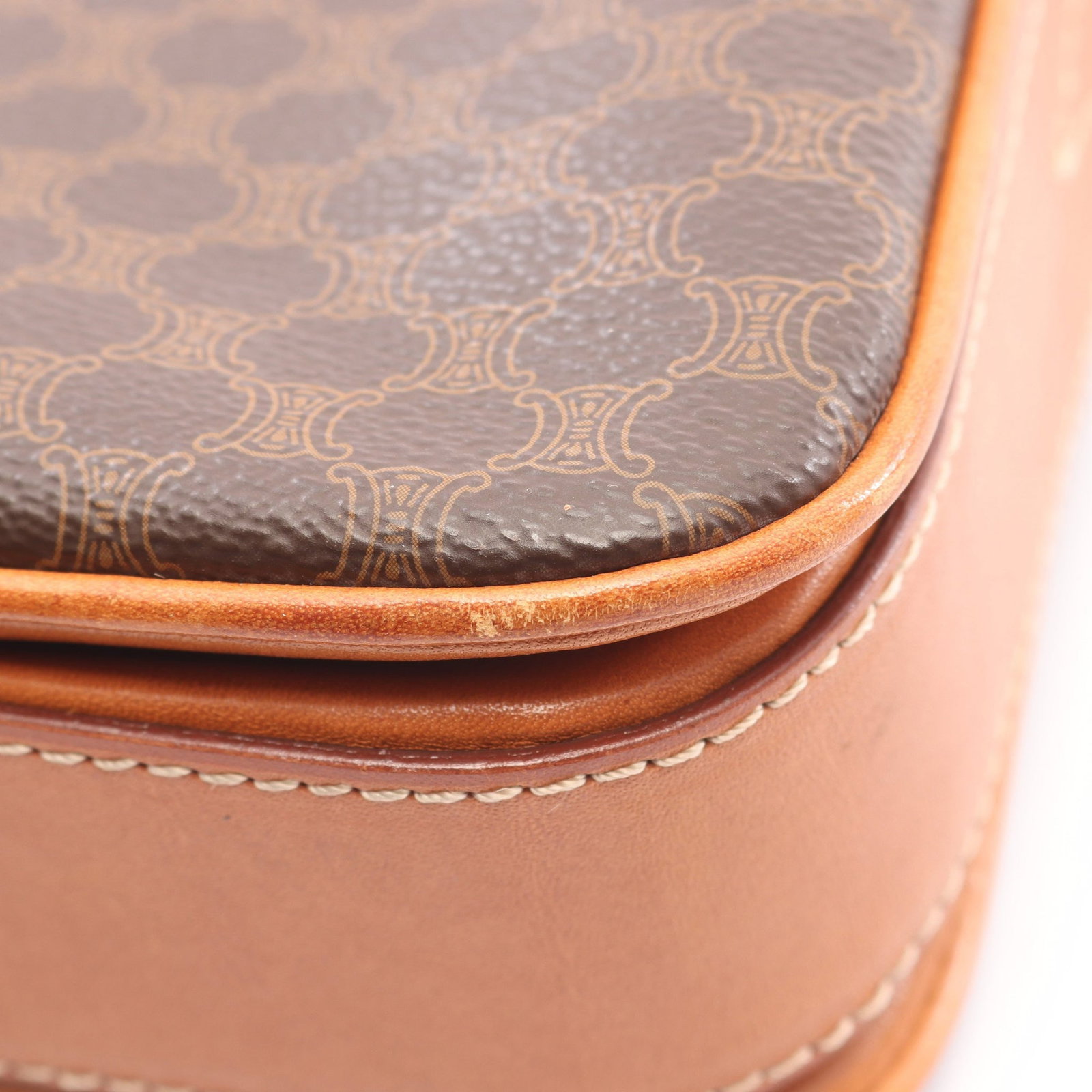 Celine Macadam Shoulder Bag Brown - 8