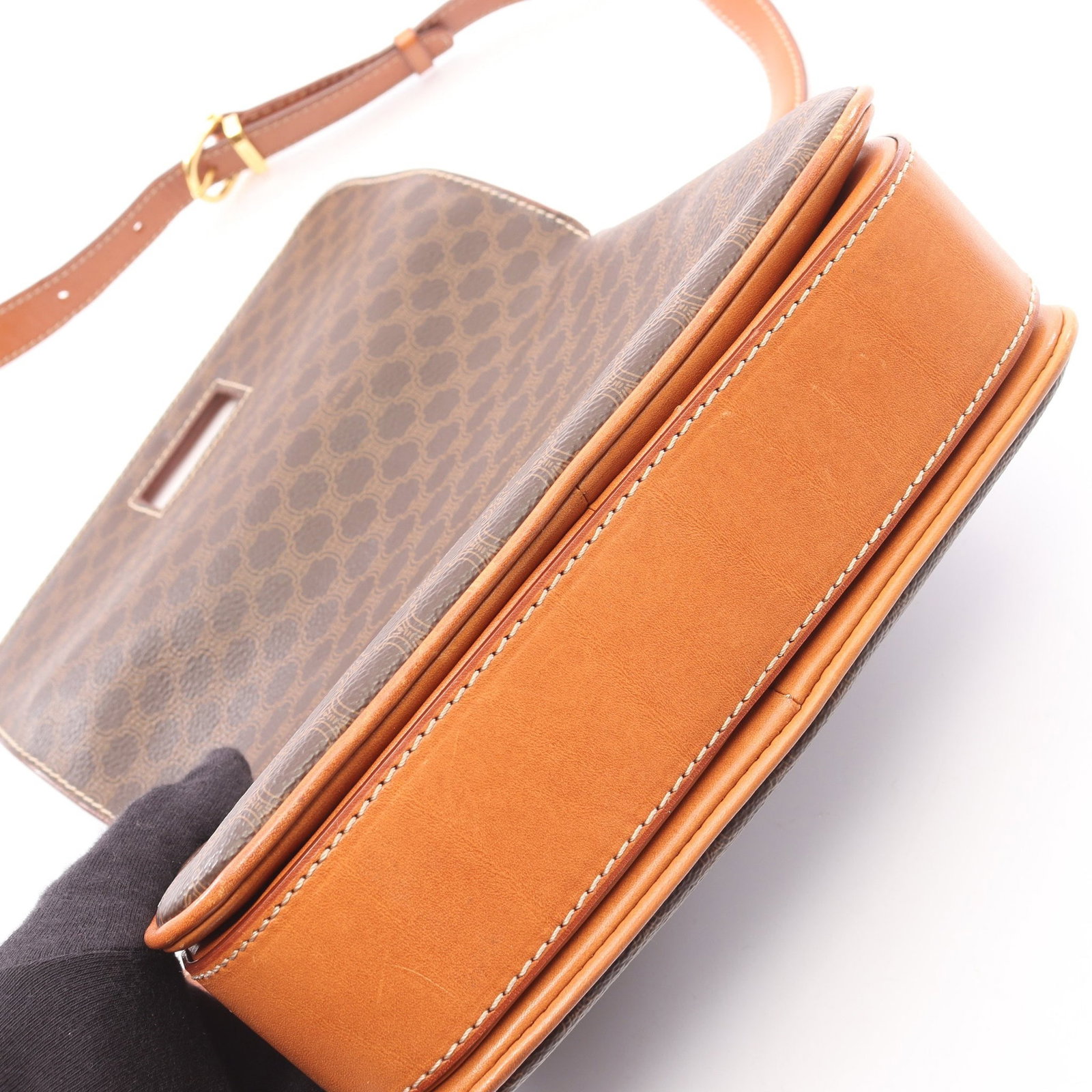Celine Macadam Shoulder Bag Brown - 9