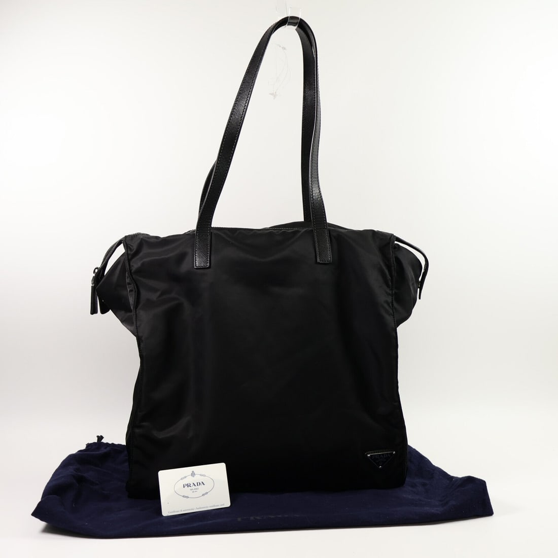 Prada Nylon Tote Bag Black - 11