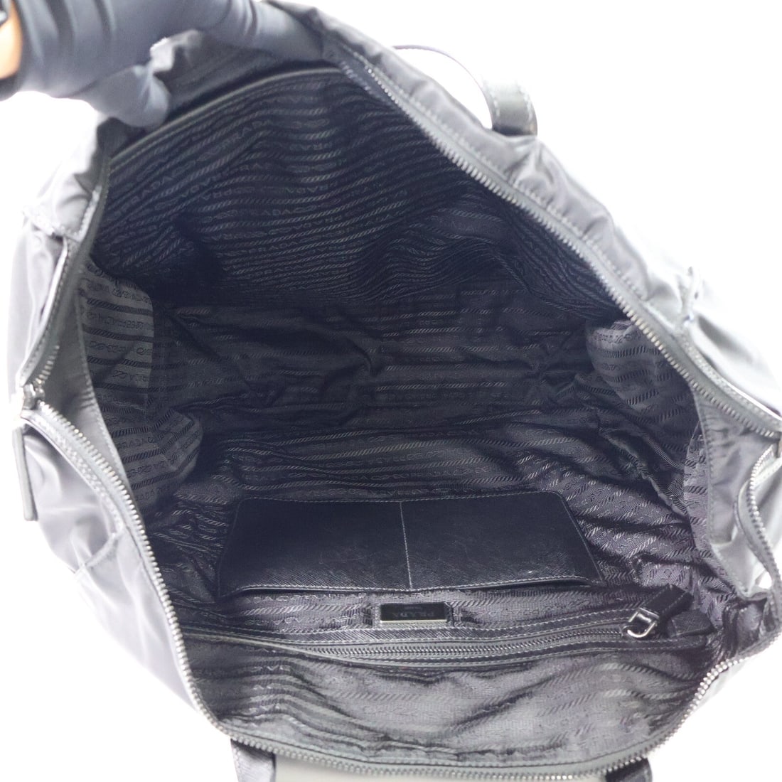 Prada Nylon Tote Bag Black - 5