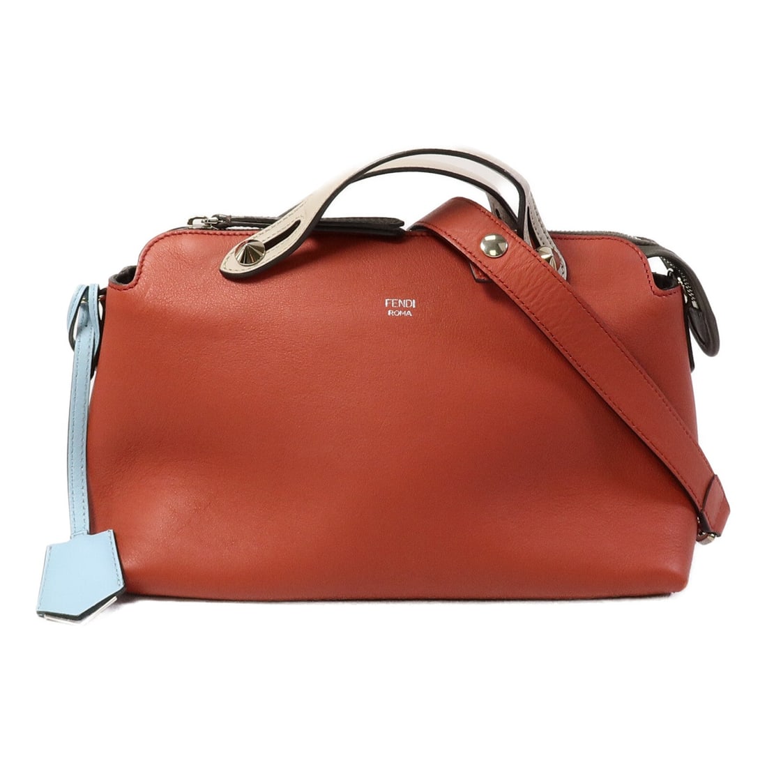 Fendi By The Way 2WAY Red: Authentic and authenticated Fendi By The Way 2Way shoulder bag in red calfskin. Product no. 179-0059. Approx. 28W x 18H x 13D cm with 20 cm handle and 78-110 cm strap. Includes storage bags, strap,