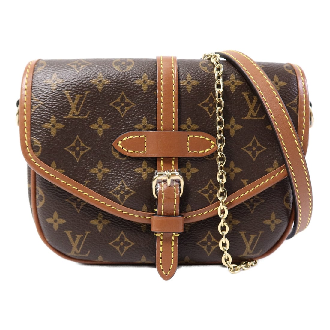 LV Solo Shoulder Bag Monogram: Authentic and authenticated Louis Vuitton Solo shoulder bag in brown Monogram PVC coated canvas with RFID. Approx. 16W x 12H x 4.5D cm with 73.5-105 cm strap. Includes box, storage bags, and shoulder 