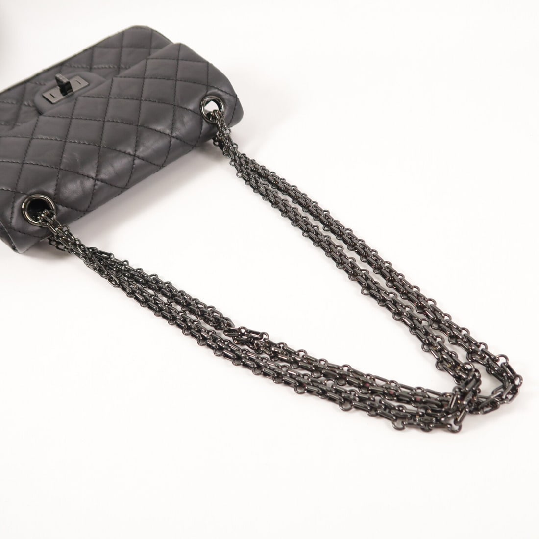 Chanel 2.55 Mini Chain Bag Black - 11