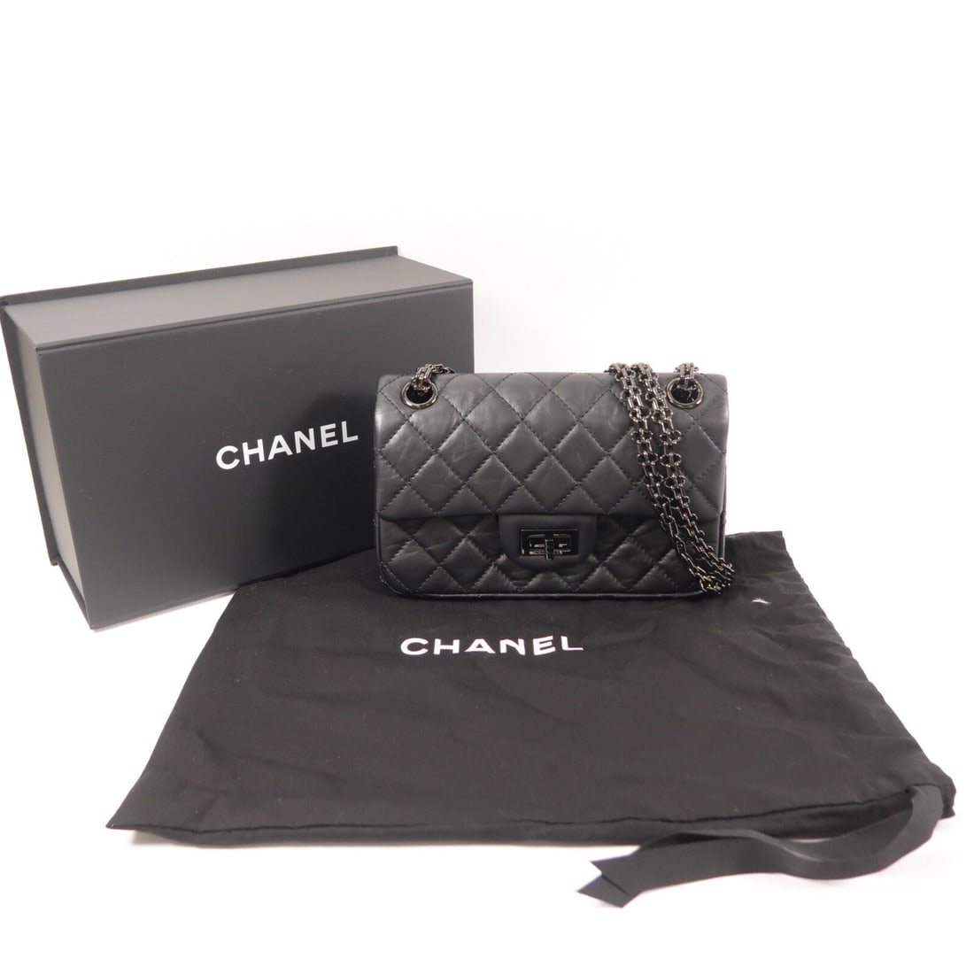 Chanel 2.55 Mini Chain Bag Black - 16