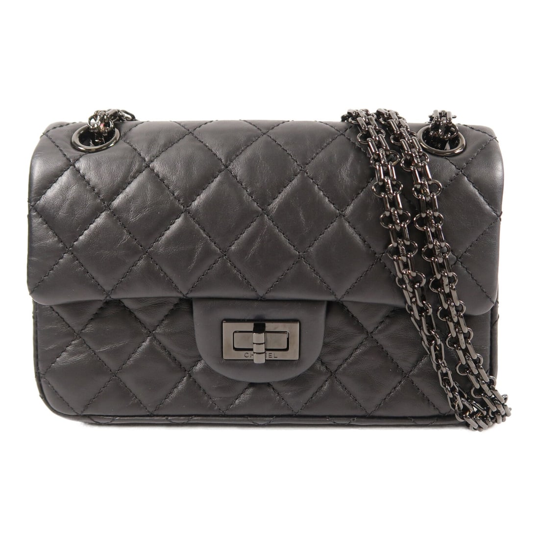 Chanel 2.55 Mini Chain Bag Black (1 of 16)
