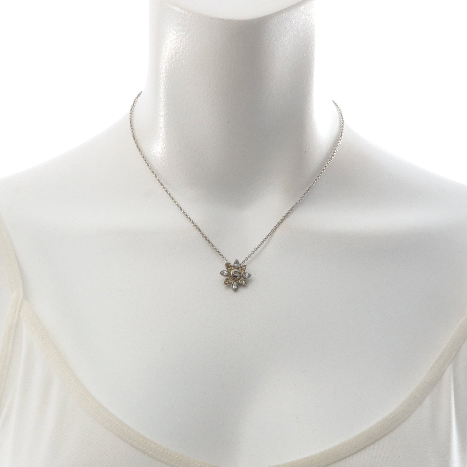Givenchy G Flower Necklace Silver - 6