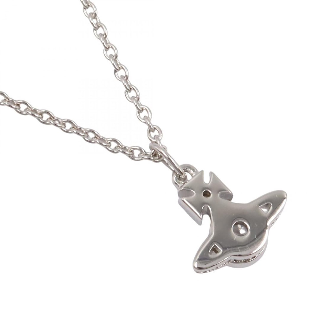 Vivienne Brass Silver Necklace - 3