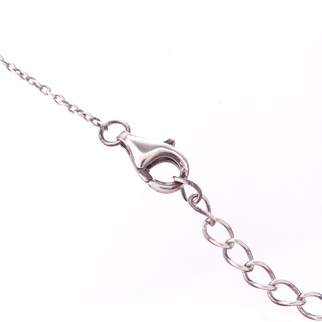 Pearl Diamond Necklace Silver - 4