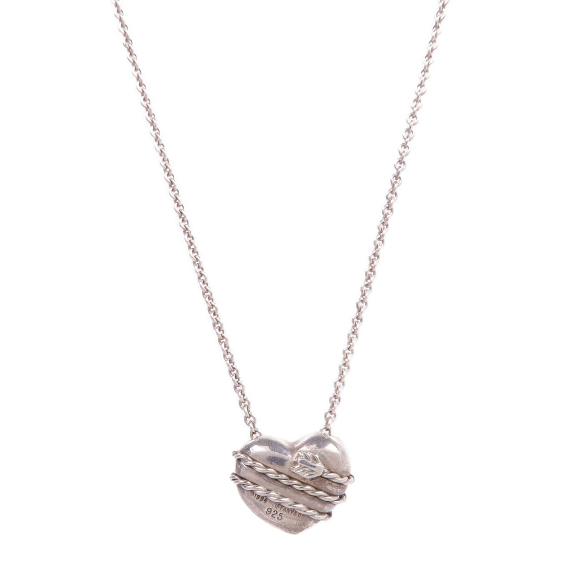Tiffany Heart Arrow Necklace Silver (1 of 12)