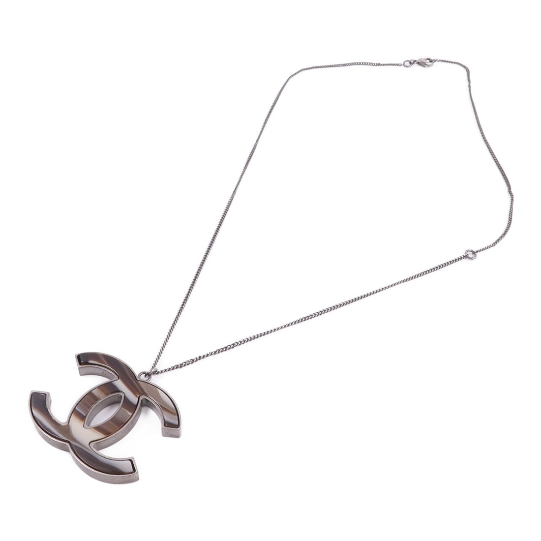 Chanel CC Resin Silver Brown - 4