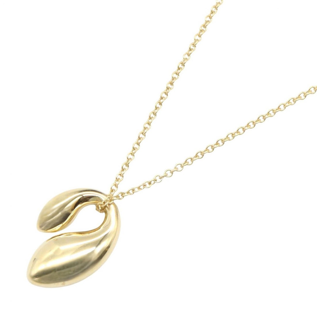 Tiffany Double Teardrop Necklace: Double Teardrop necklace in K18 yellow gold.