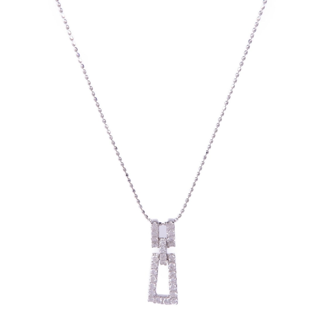 Diamond Necklace 18K White Gold: Diamond necklace in 18K white gold.