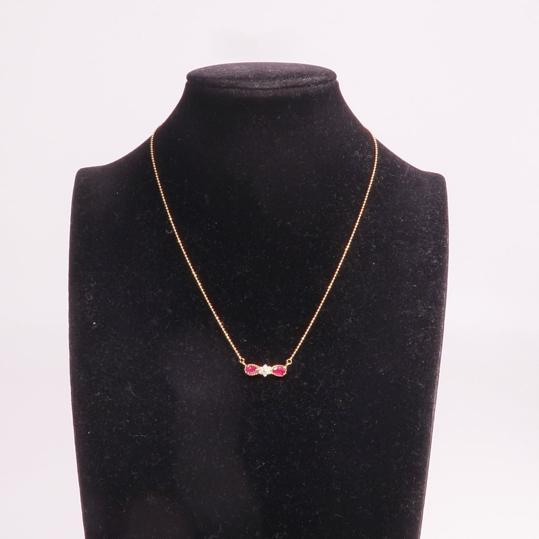 Ruby Diamond Necklace Yellow Gold - 8