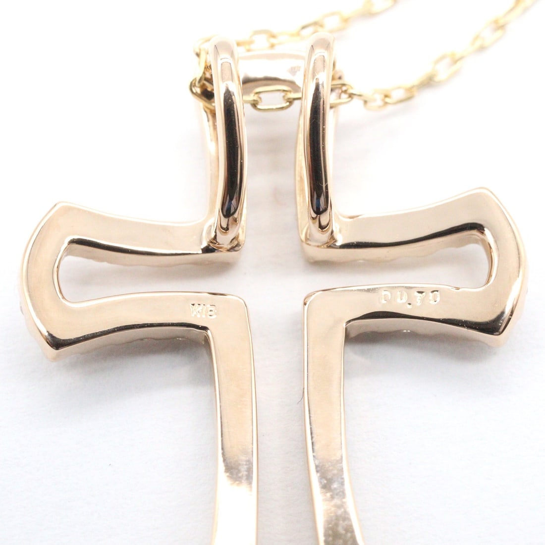K18PG K10PG Diamond Necklace - 4