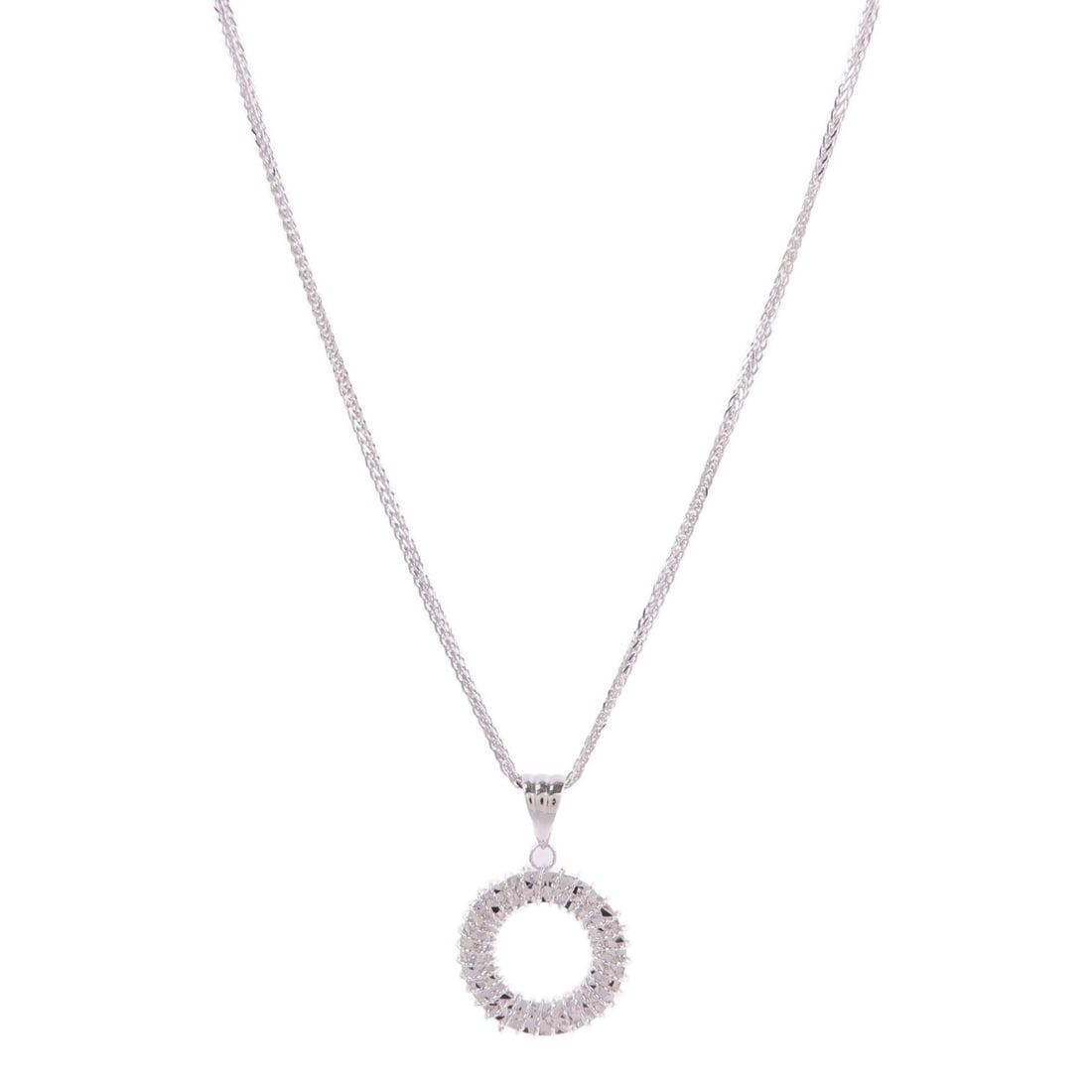 18K White Gold Necklace: Jewelry necklace in 18K white gold. Listed price 120,564.00. Real and authenticated.