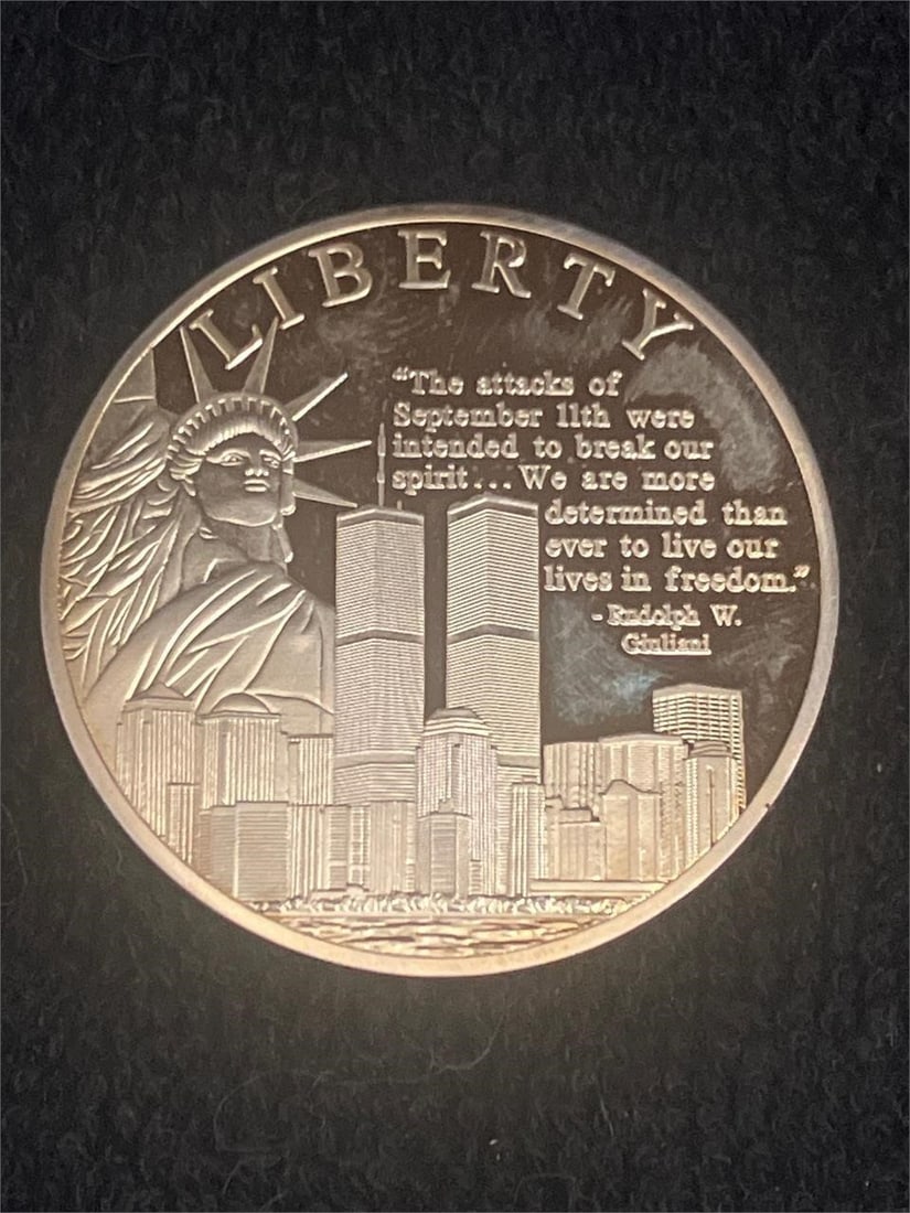 The American Spirit Remembering 9/11 Coin: The American Spirit - Remembering 9/11 Commemorative Coin was issued to honor the courage, unity, and resilience of the United States in the wake of the September 11, 2001 attacks. Struck in copper