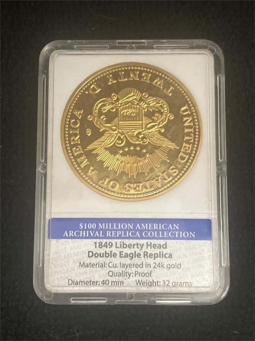 1849 Liberty Head Double Eagle Replica-Proof - 2