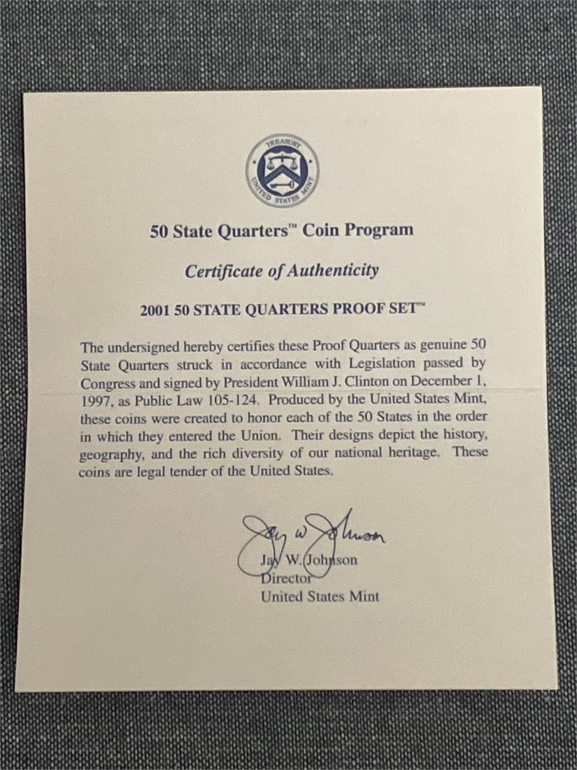 (4) 2001-S US Mint 50 State Quarters Proof Set - 4