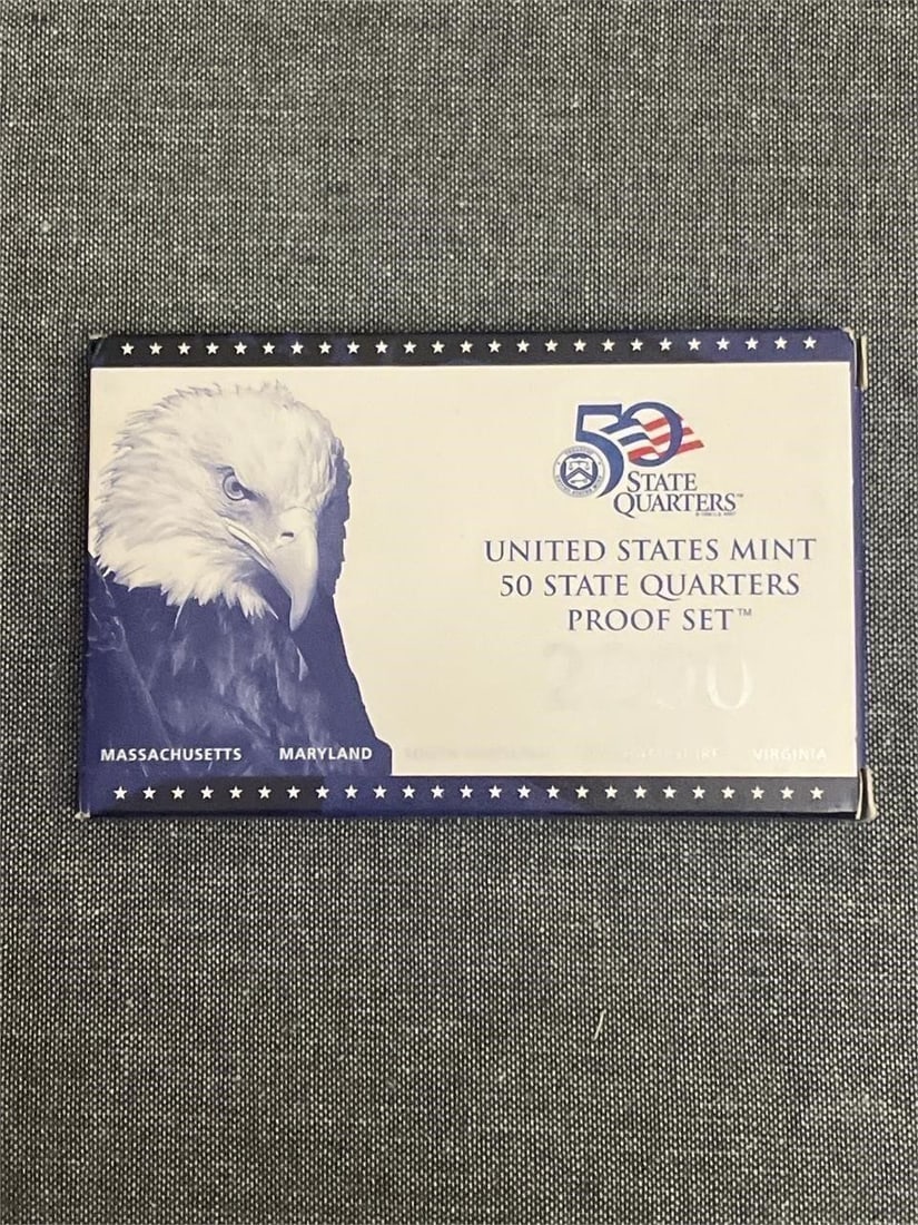 (5) 2000-S US Mint 50 State Quarters Proof Set: This item is authenticated and verified by a trusted third-party service. Each item is accompanied by a Letter of Authenticity, provided at no additional cost, giving you complete confidence in the