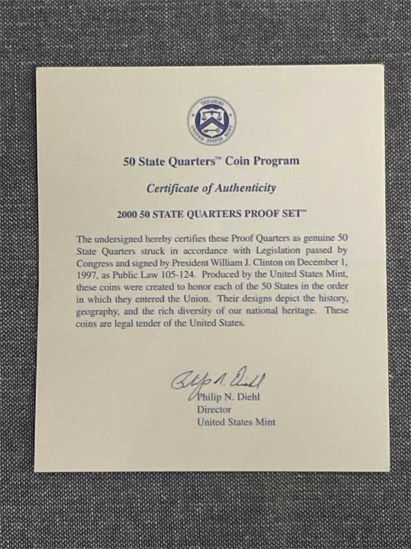 (5) 2000-S US Mint 50 State Quarters Proof Set - 4