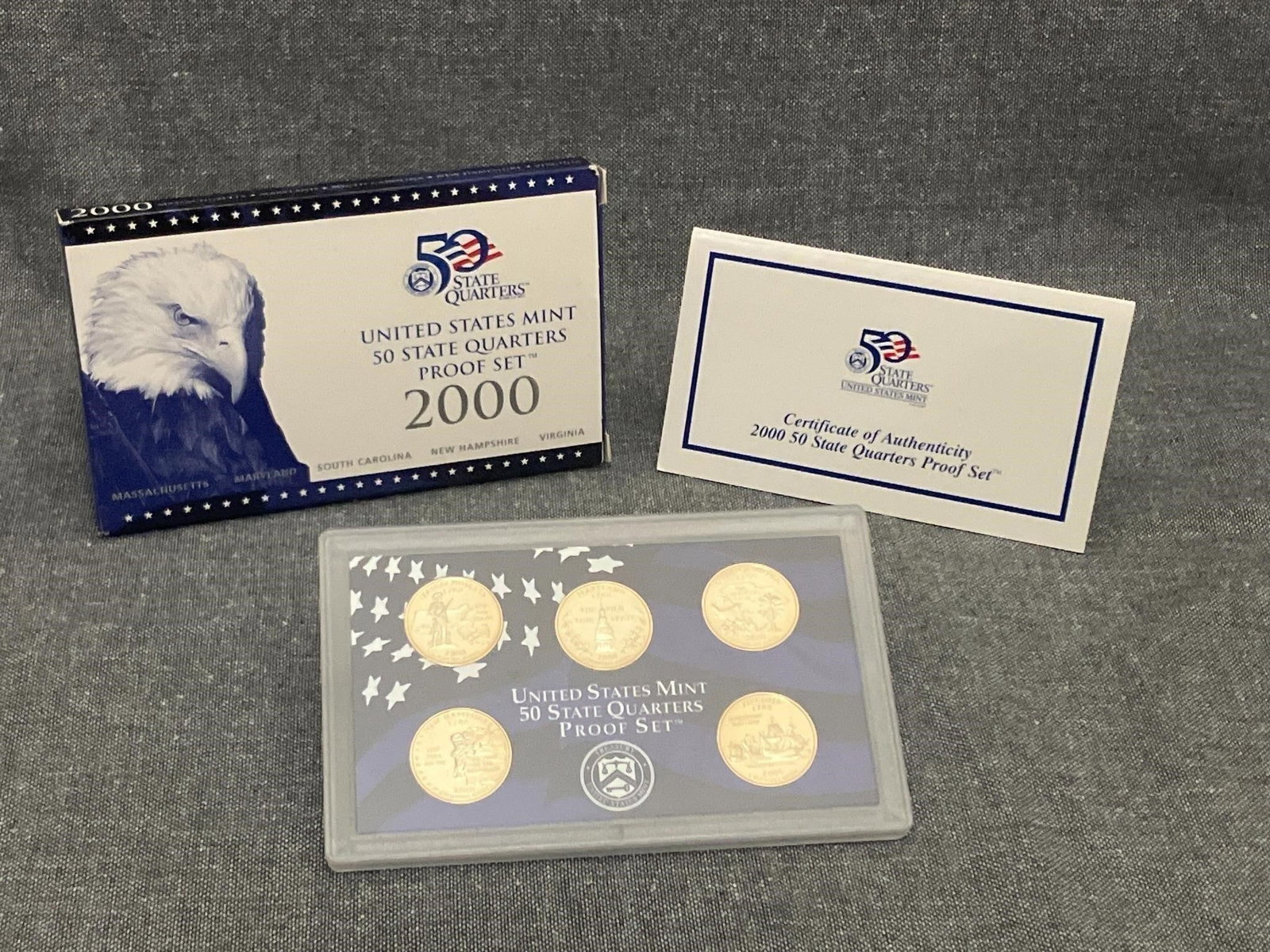 (5) 2000-S US Mint 50 State Quarters Proof Set - 7