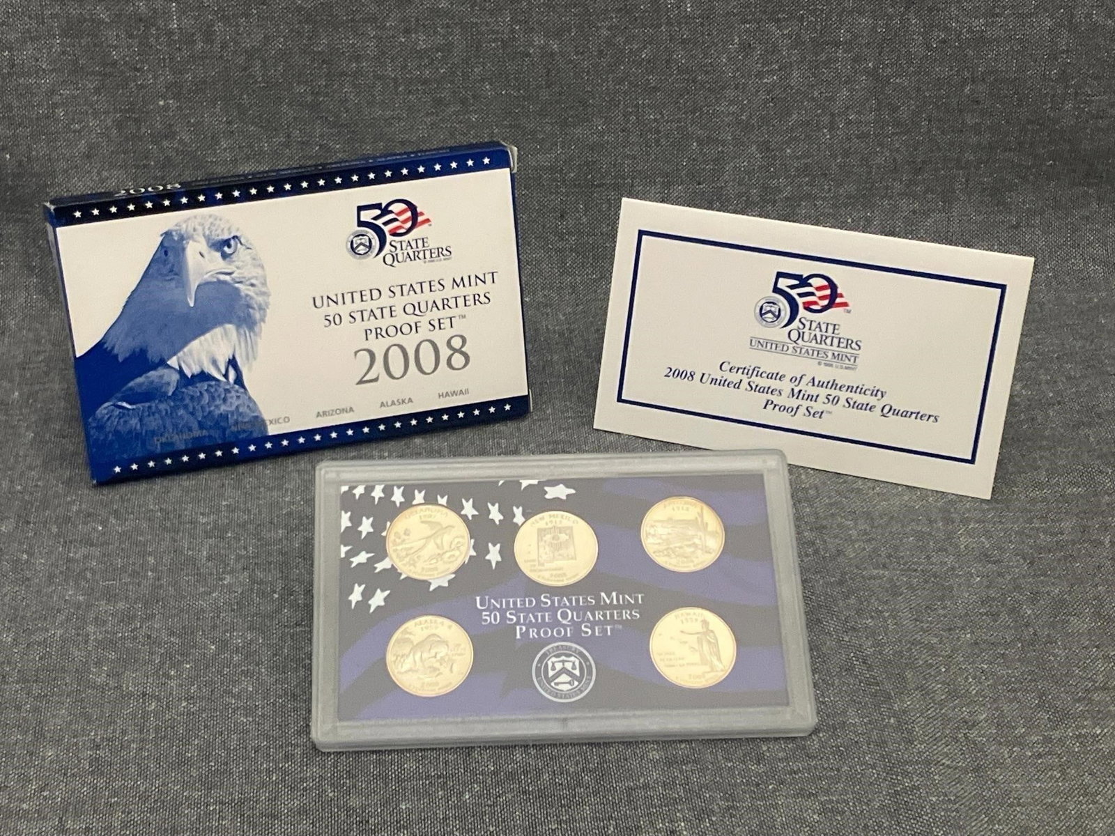 (5) 2008-S US Mint 50 State Quarters Proof Set - 7