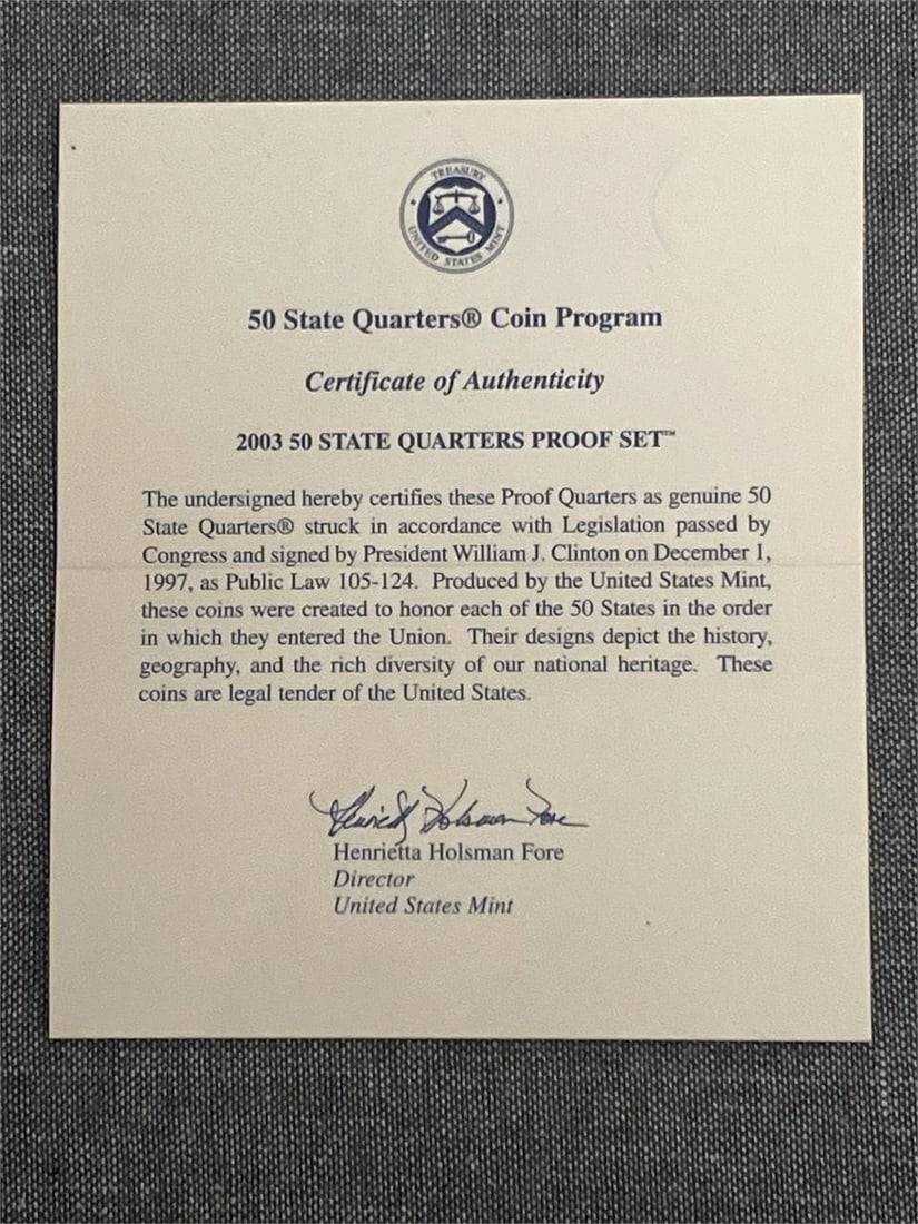 (8) 2003-S US Mint 50 State Quarters Proof Set - 4