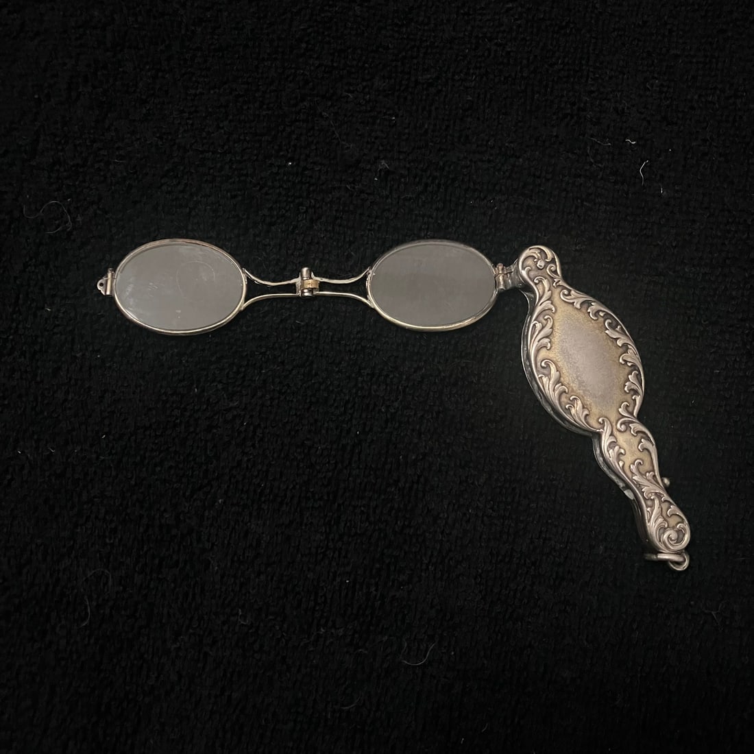 Sterling Silver Folding Lorgnette Eyeglasses 30.4 g (1 of 10)