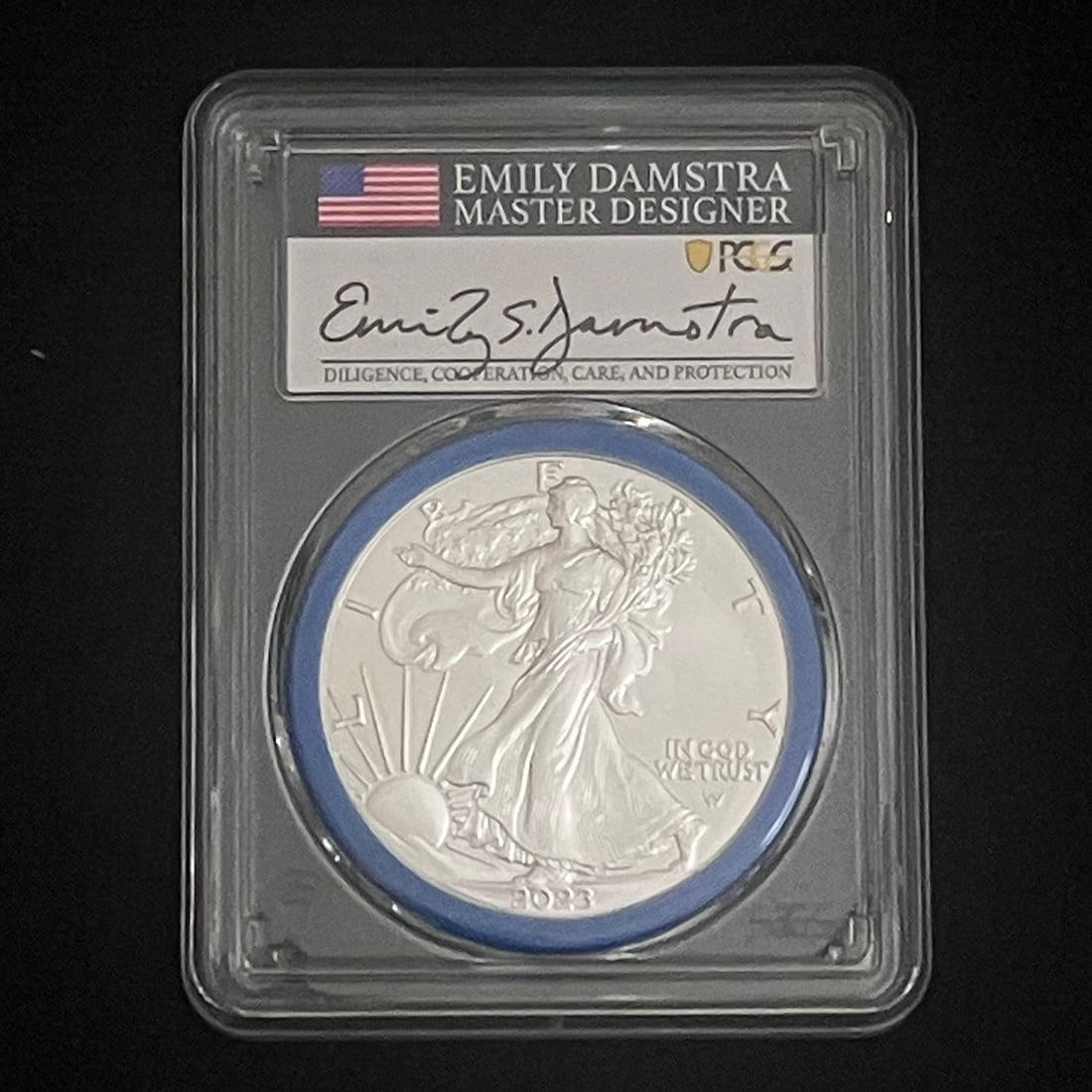 2023-W Silver Eagle PCGS MS70 Emily Damstra Label (1 of 2)