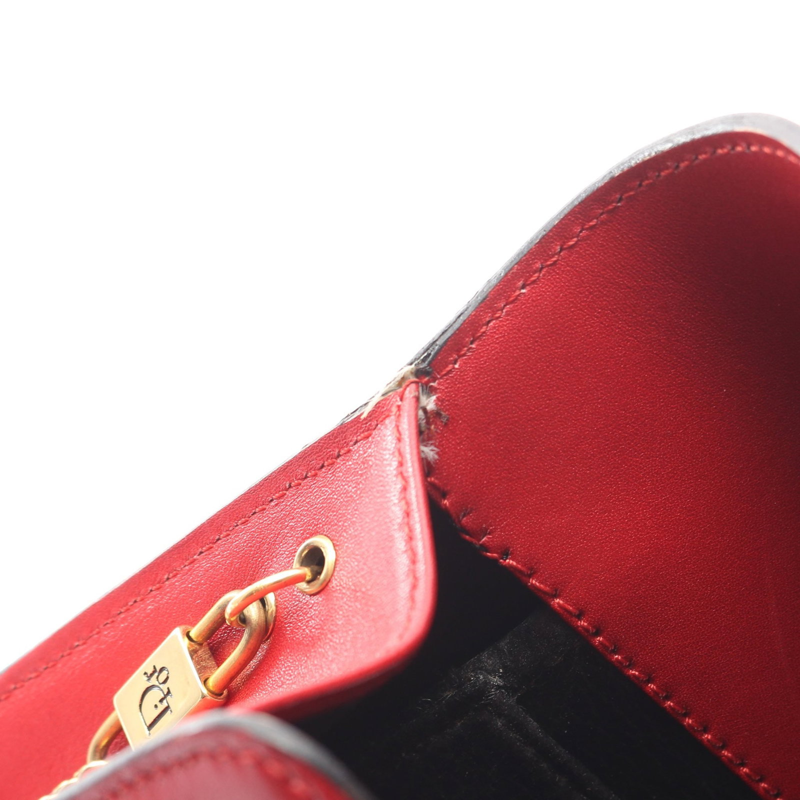 Dior CD Logo Chain Shoulder Red - 6