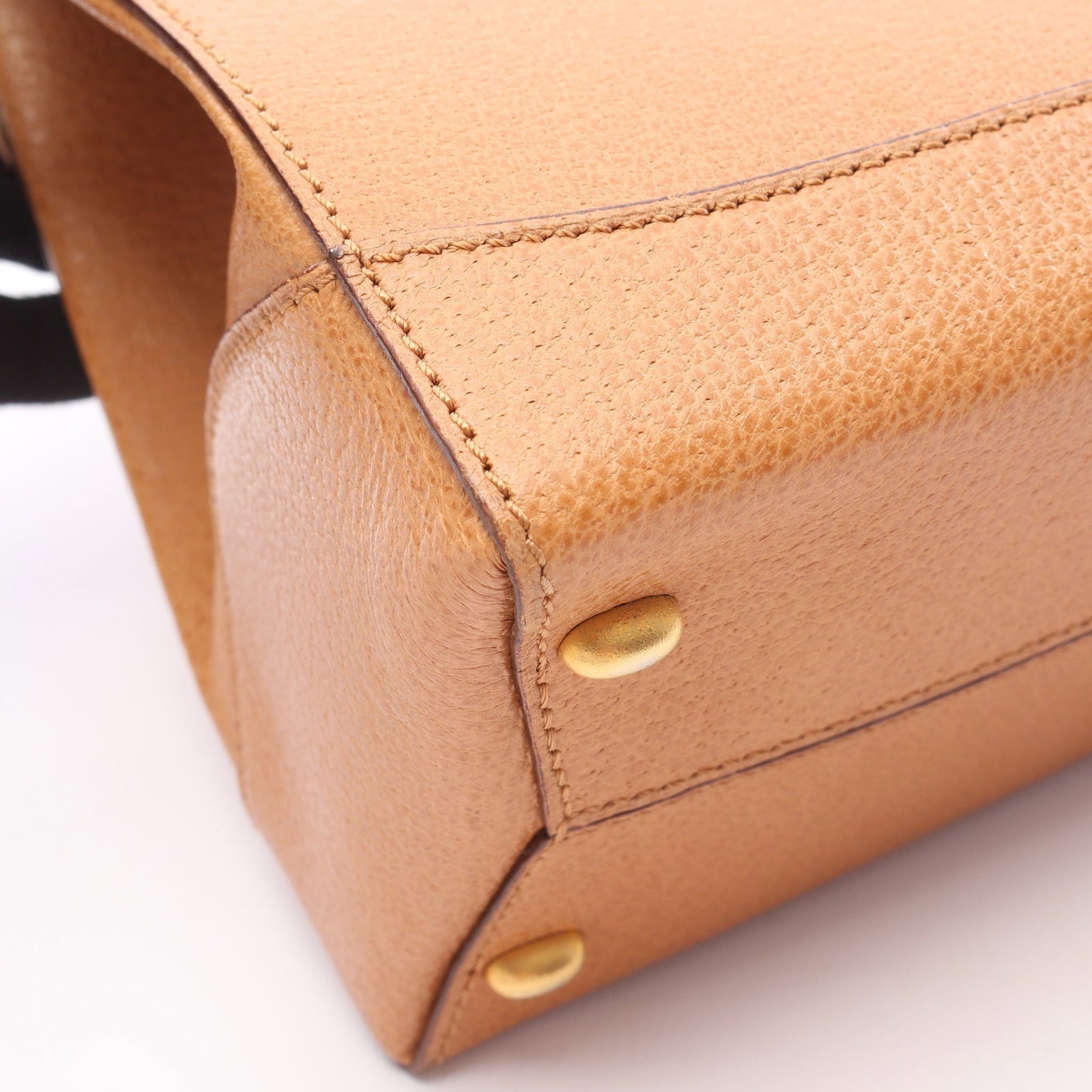 Celine Turn Lock Top Handle 2Way Brown - 10