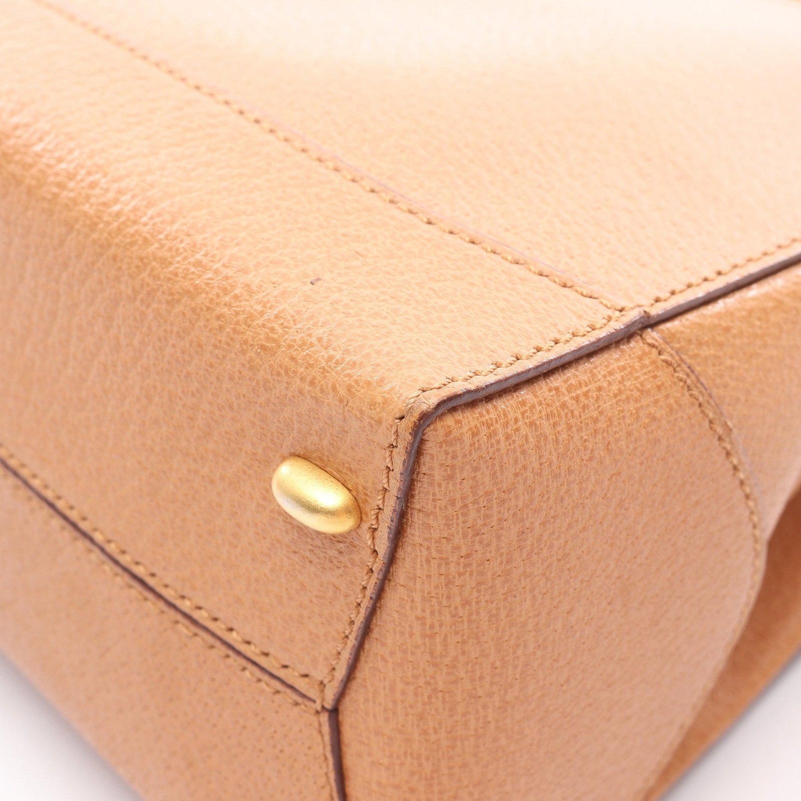 Celine Turn Lock Top Handle 2Way Brown - 11