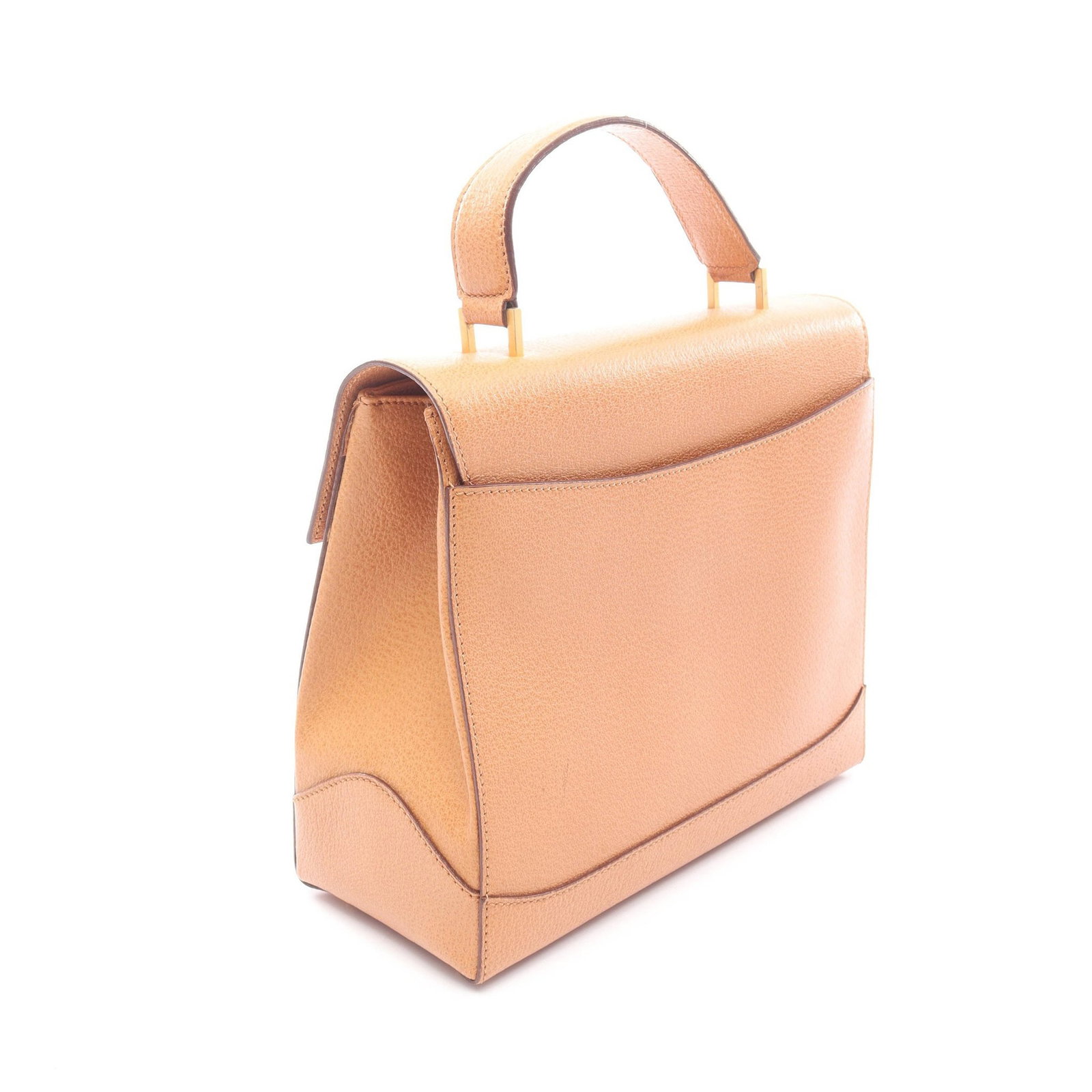 Celine Turn Lock Top Handle 2Way Brown - 2