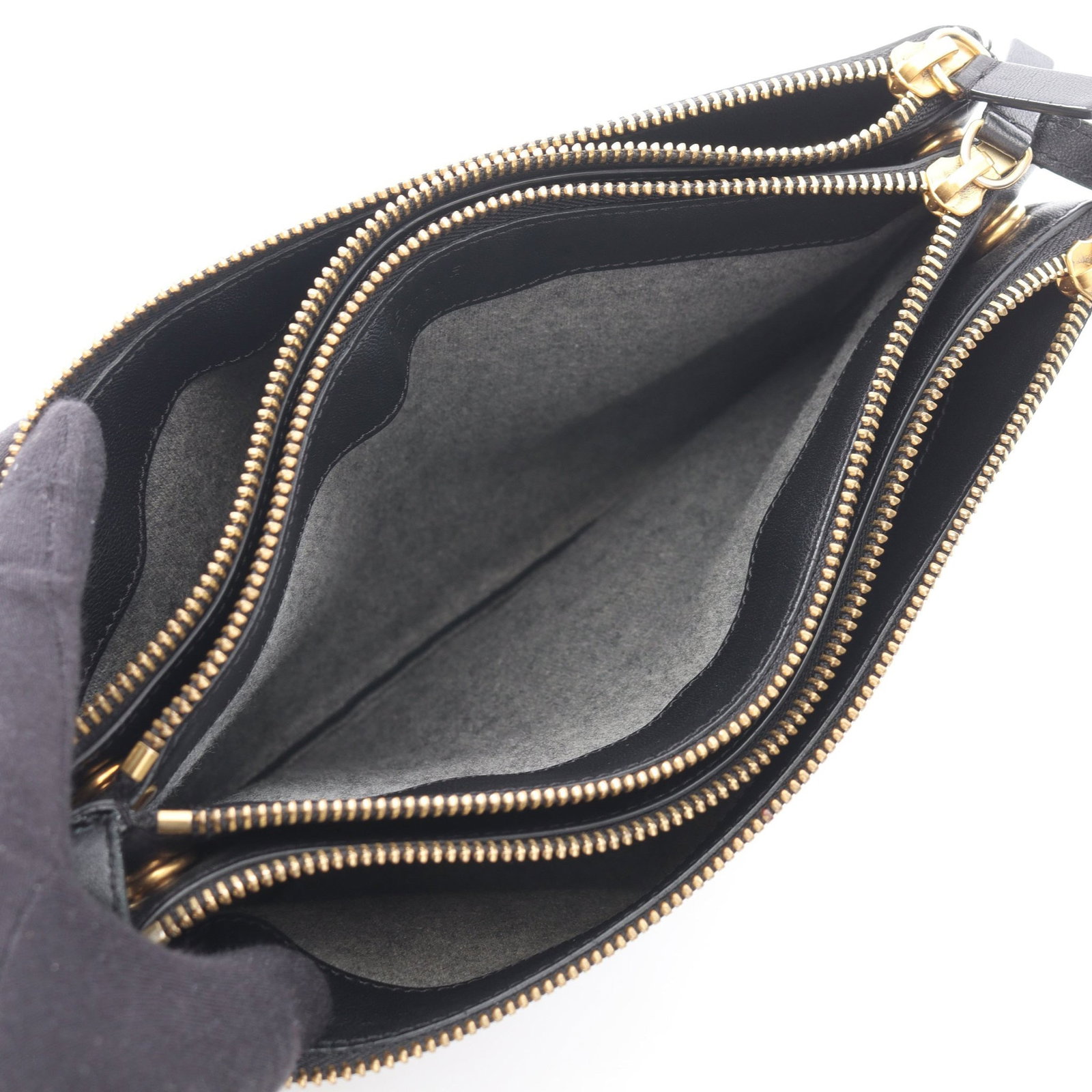 Celine Trio Large Shoulder Black - 3