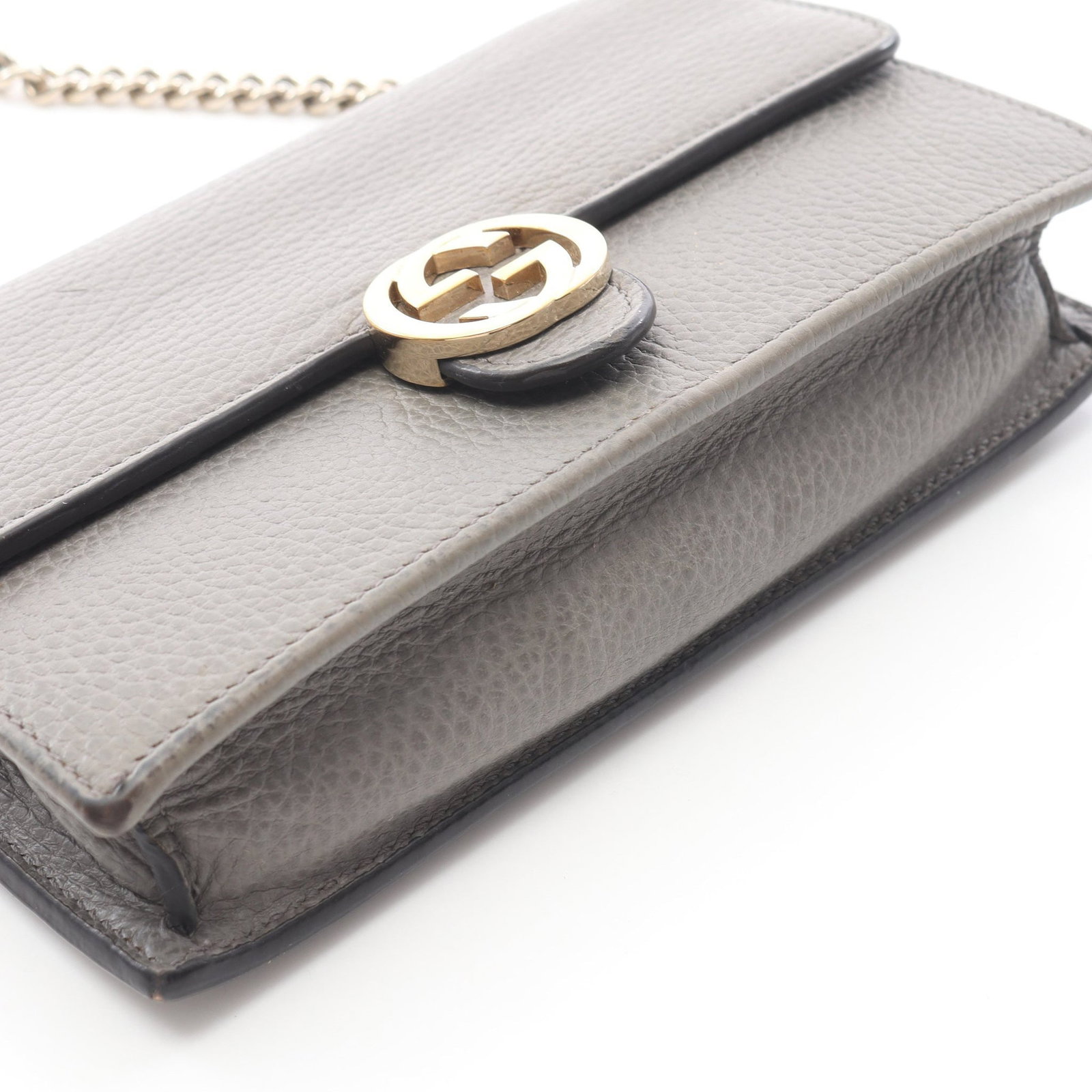 Gucci Interlocking G Chain Wallet Gray - 10