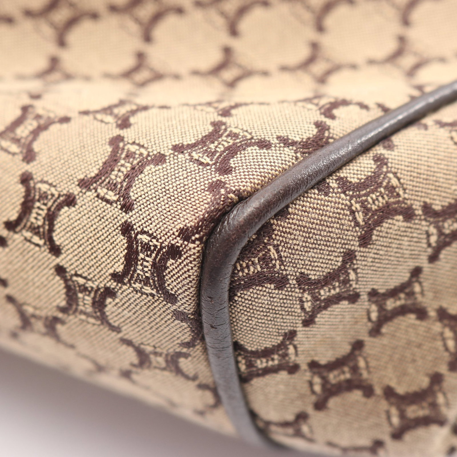 Celine Macadam Handbag Beige Brown - 11