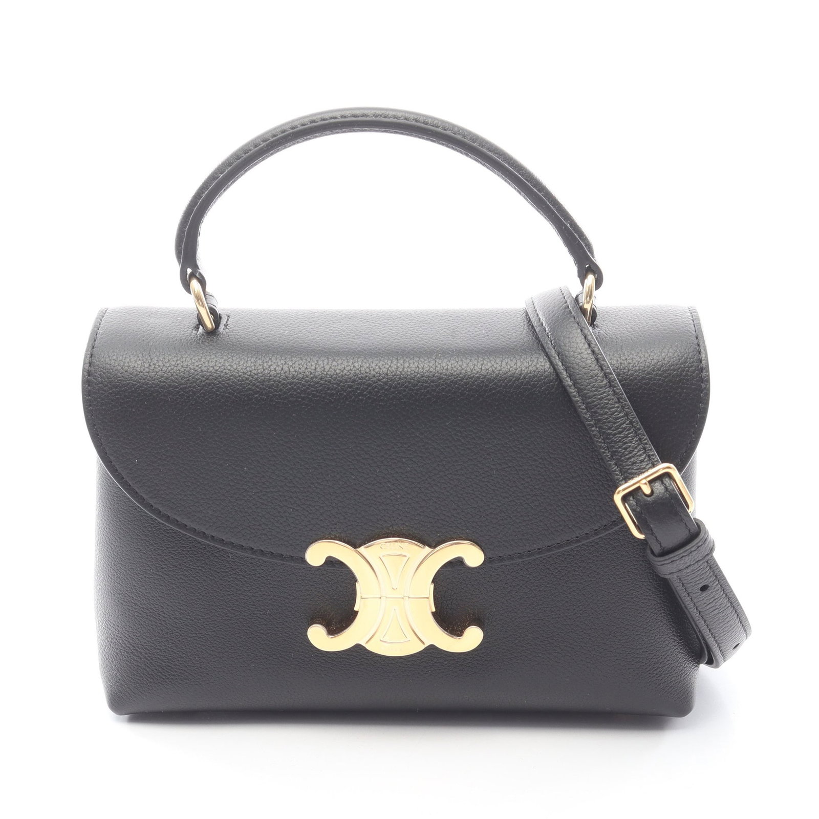 Celine Teen Nino 2Way Black: Black Teen Nino 2WAY handbag in leather, model 118113FXK38NO. Accessories: storage bags, shoulder strap. Size: H14 x W20 x D8 cm; handle 22 cm; strap 92-110 cm.