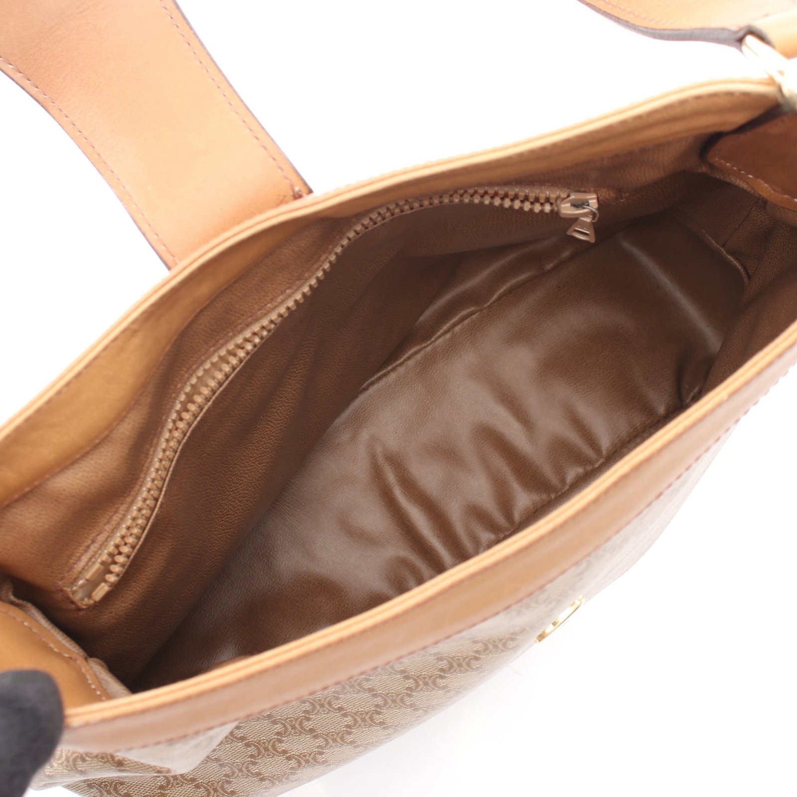 Celine Triomphe Hobo Beige Brown - 3
