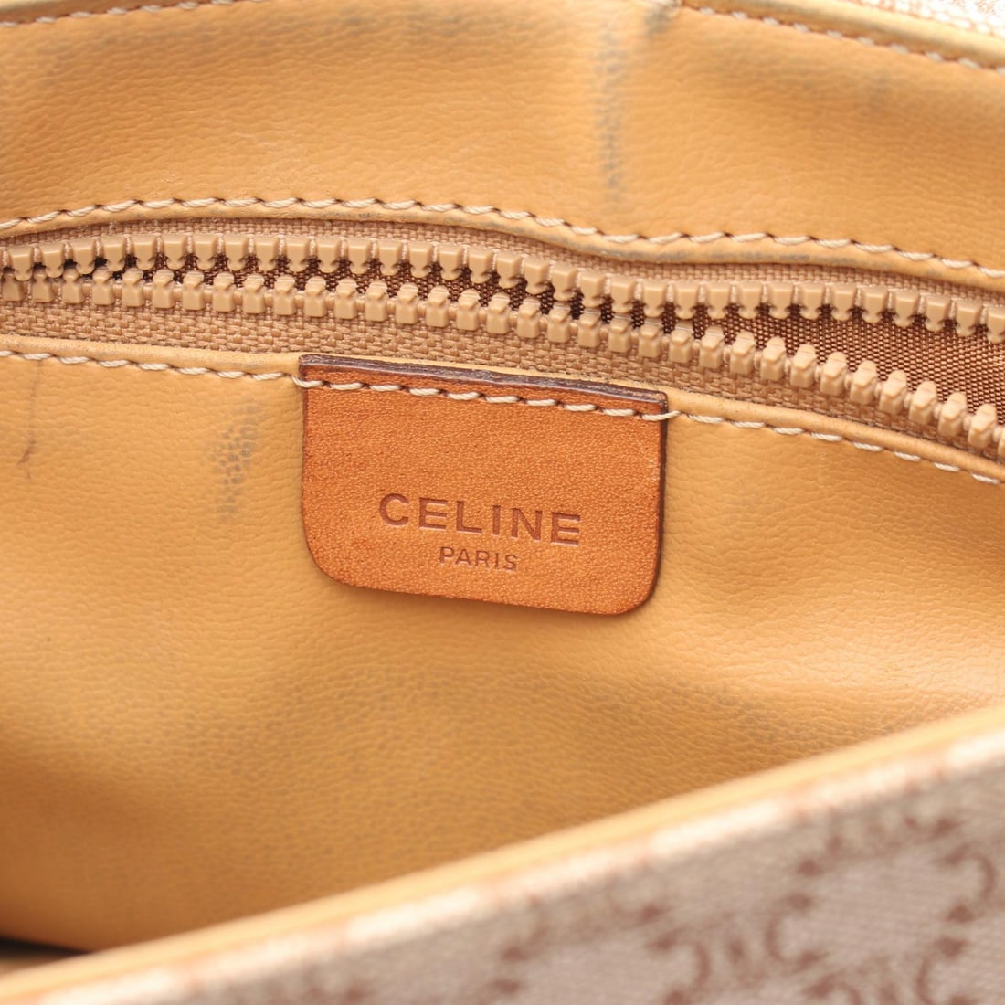 Celine Triomphe Shoulder Beige Brown - 4