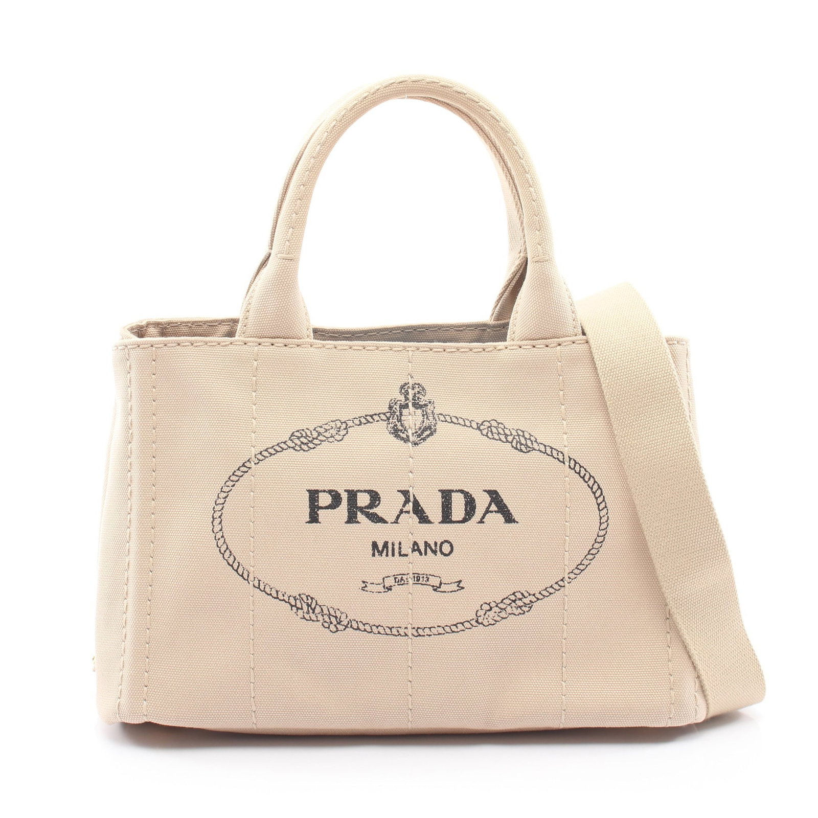 Prada Canapa 2Way Canvas Beige (1 of 8)