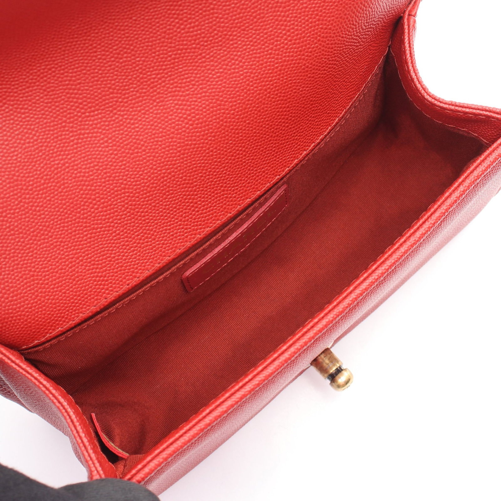 Chanel Boy Chevron Small Red - 3