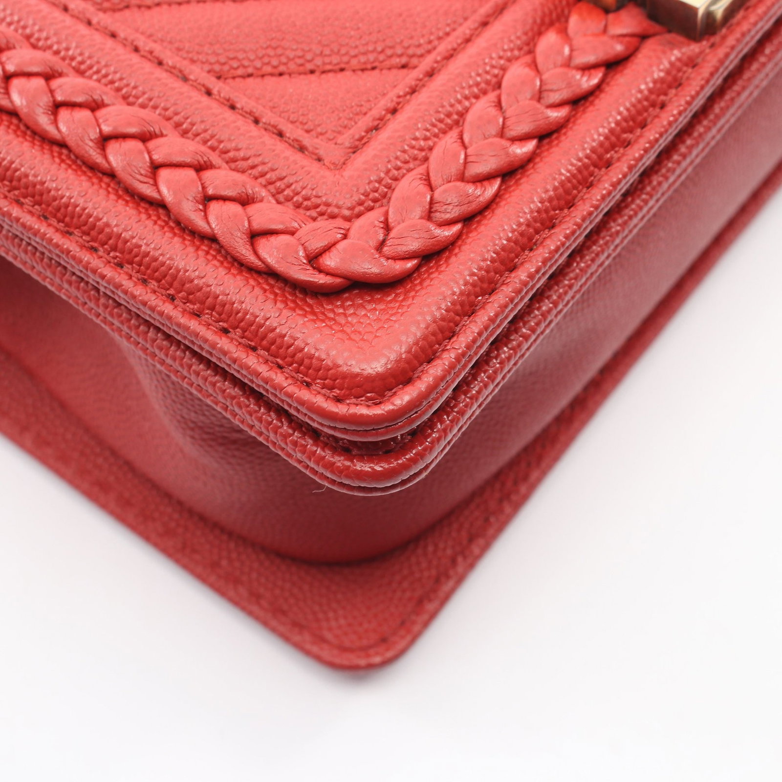 Chanel Boy Chevron Small Red - 6