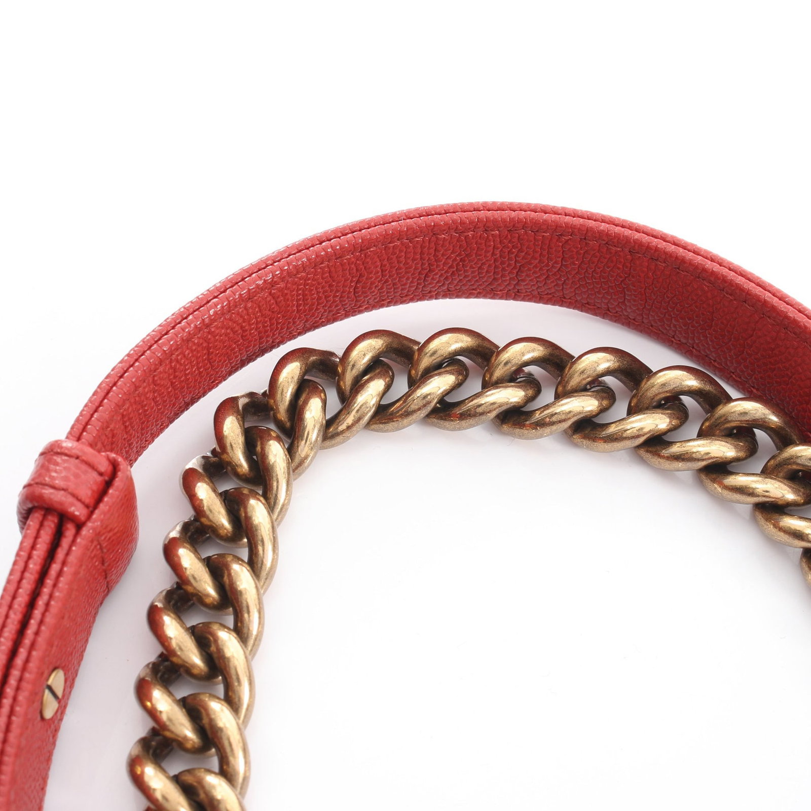 Chanel Boy Chevron Small Red - 7