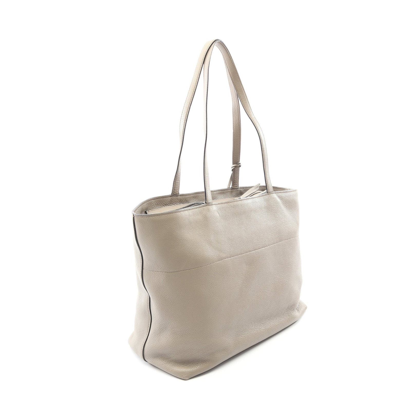 Prada Vitello Phenix Tote Gray Beige - 2
