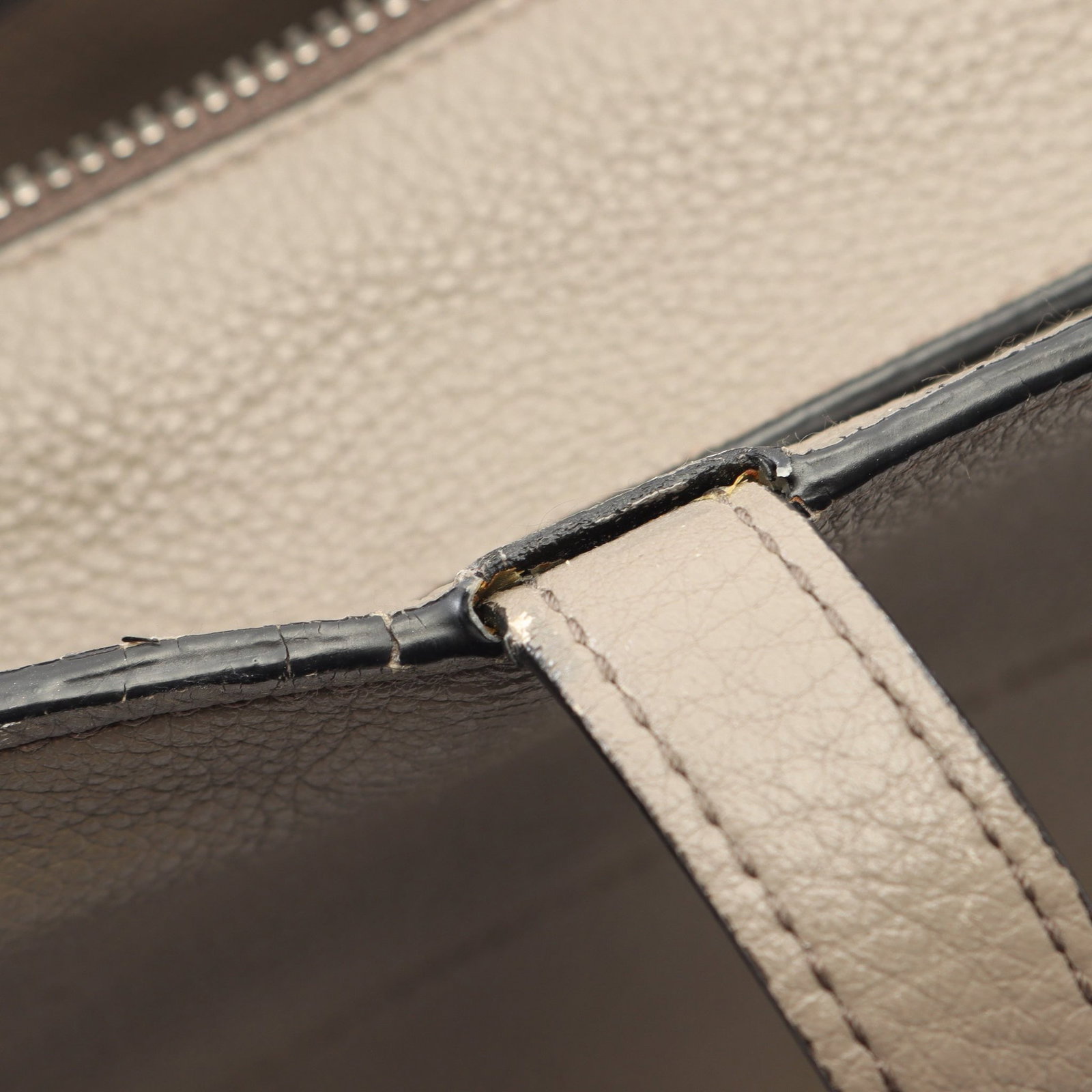 Prada Vitello Phenix Tote Gray Beige - 9