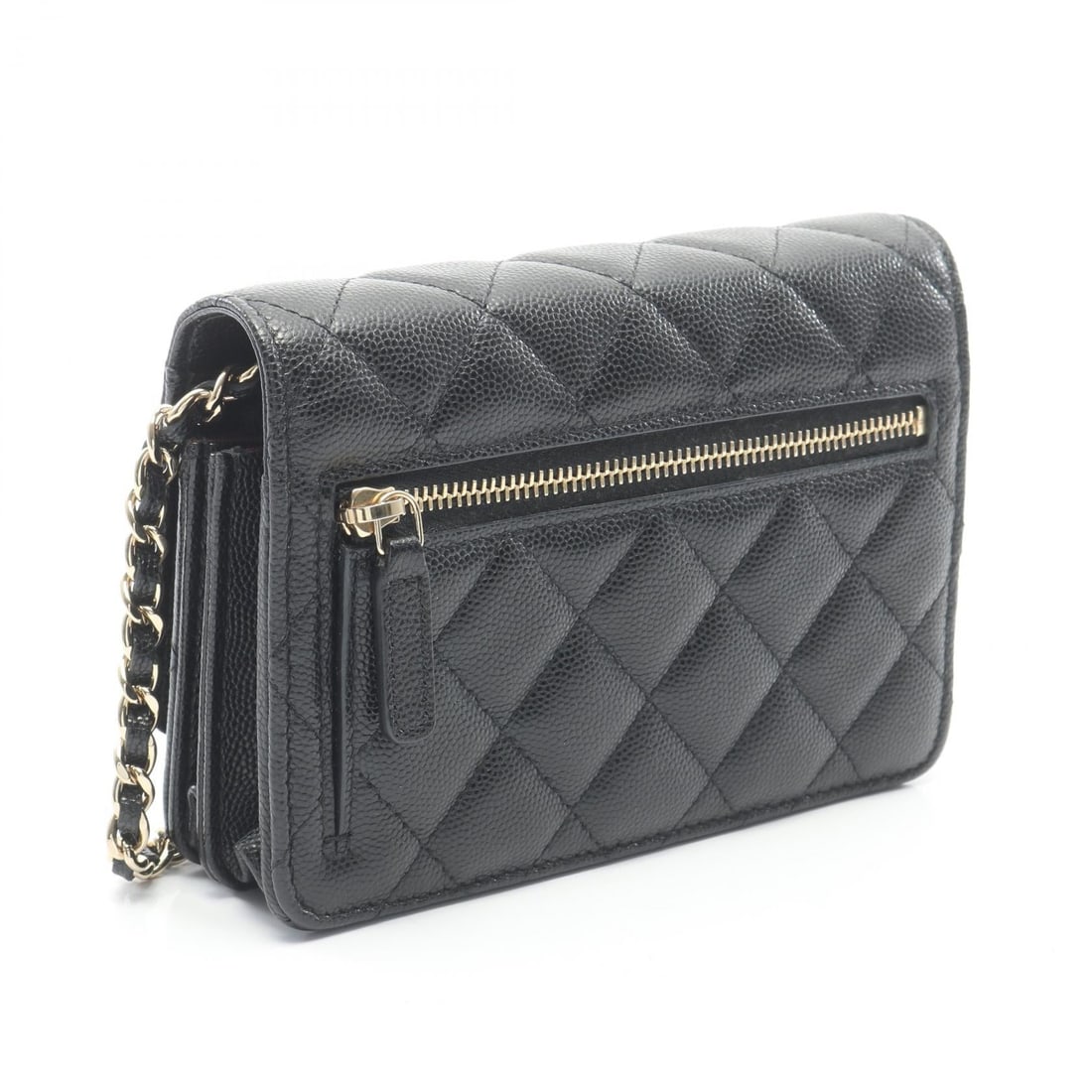 Chanel Mini Chain Wallet Caviar Black - 2