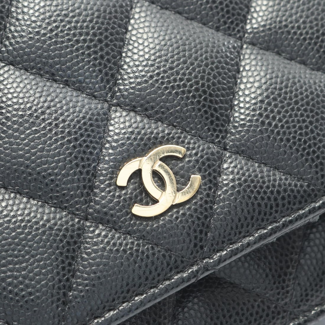 Chanel Mini Chain Wallet Caviar Black - 8