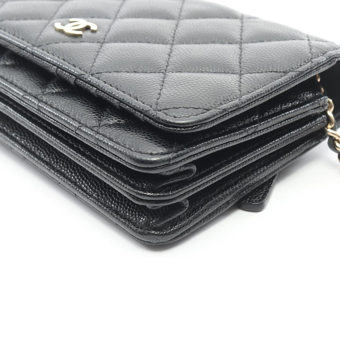 Chanel Mini Chain Wallet Caviar Black - 9