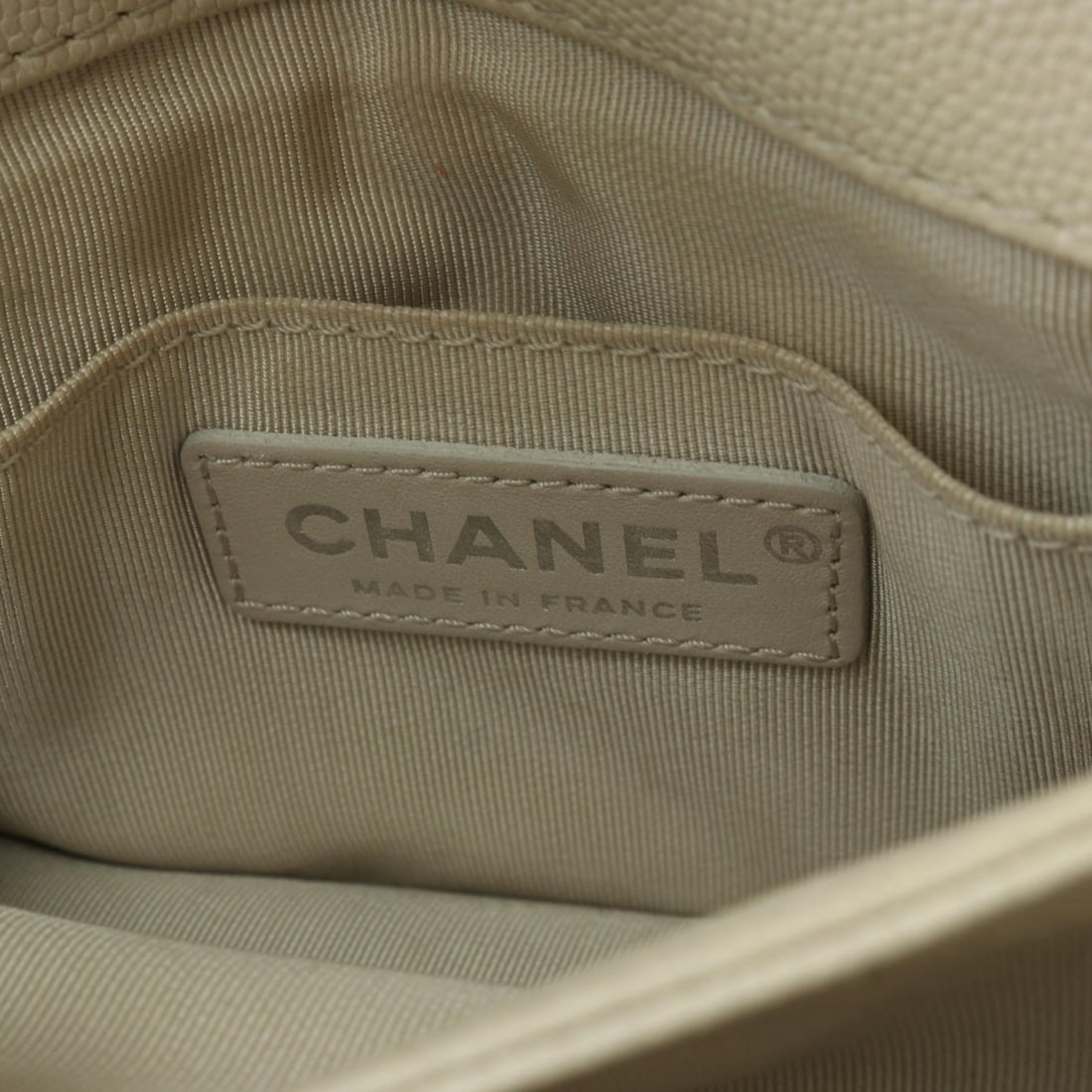 Chanel Small Flap Chain Caviar Ivory - 4
