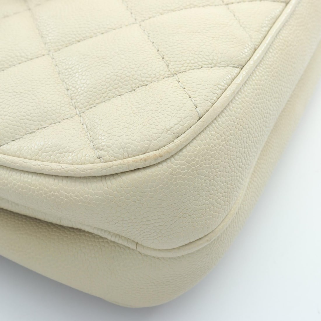 Chanel Small Flap Chain Caviar Ivory - 7